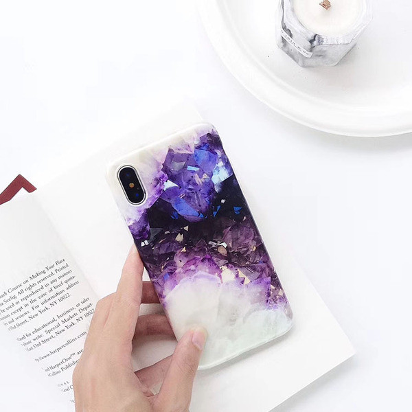 Θήκη σιλικόνης με μαρμάρινο εφέ για iPhone X / XS