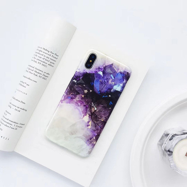 Θήκη σιλικόνης με μαρμάρινο εφέ για iPhone X / XS