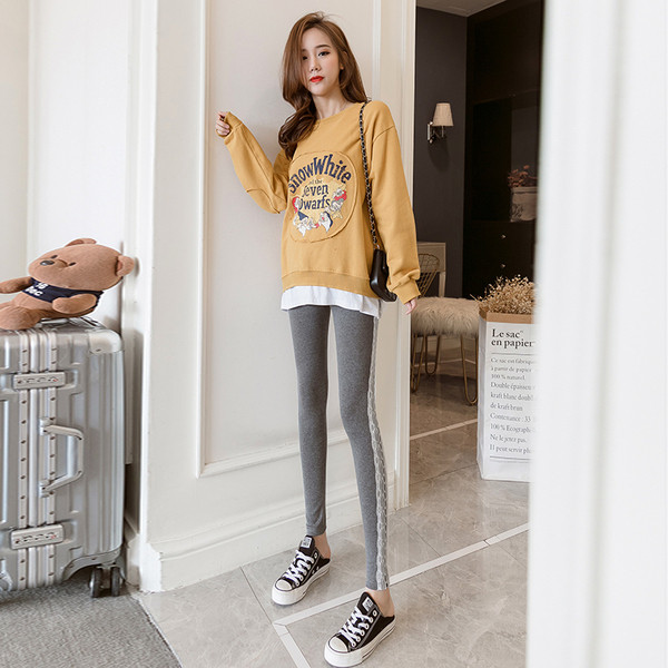 Napi női leggings csipkeszegéllyel kismamáknak