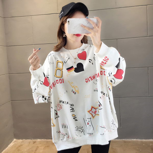 Ümara kaelusega naiste vabaaja pluus rasedatele