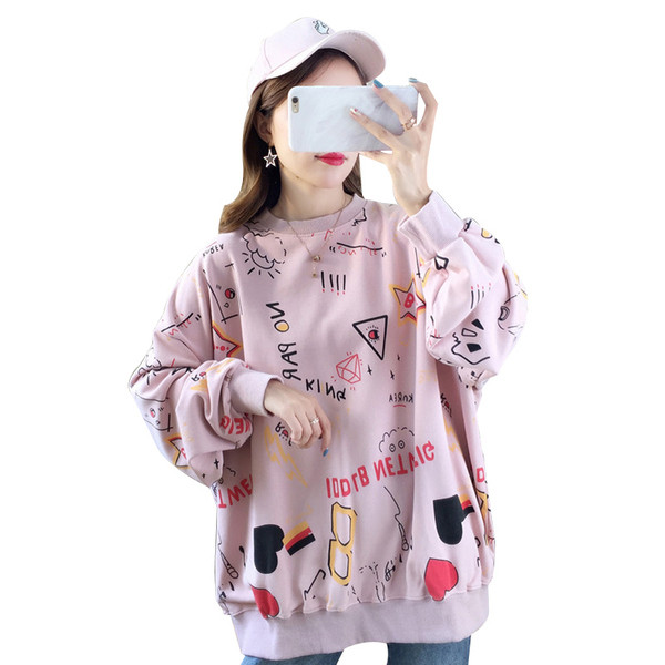 Ümara kaelusega naiste vabaaja pluus rasedatele