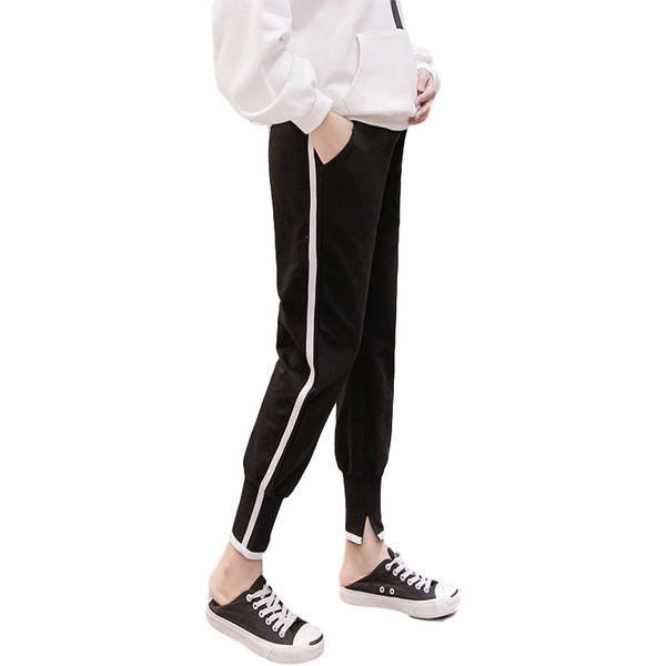 Γυναικείο, μακρύ παντελόνι για έγκυες γυναίκες με άκρη