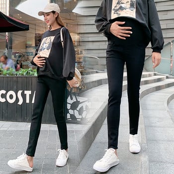 Модерен дамски панталон с висока талия за бременни