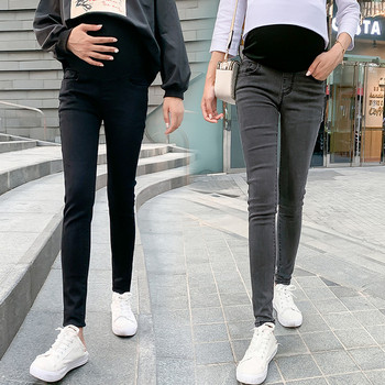 Модерен дамски панталон с висока талия за бременни