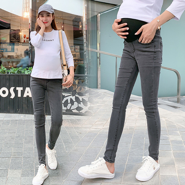 Μοντέρνο γυναικείο παντελόνι με υψηλή μέση για έγκυες γυναίκες