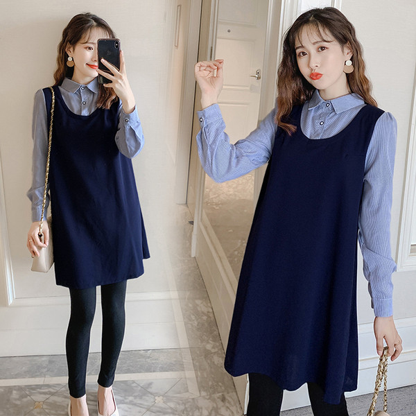 Kétrészes női ruha+ing szett kismamáknak