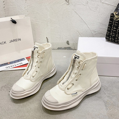 Ikdienas sieviešu kedas ar rāvējslēdzēju un plakanu zoli