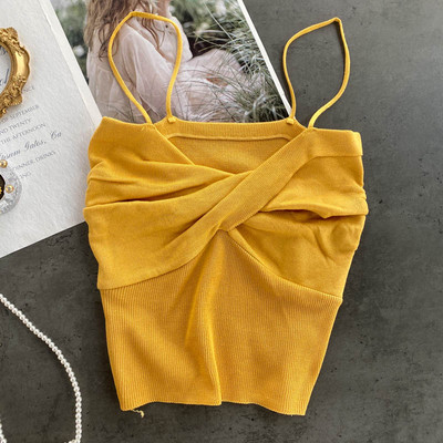 Sieviešu īss topus ar plānām lencēm