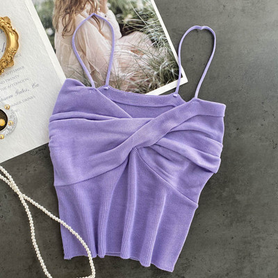 Sieviešu īss topus ar plānām lencēm