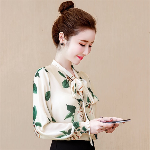 Modern női ing rövid és hosszú ujjal, virágmintával