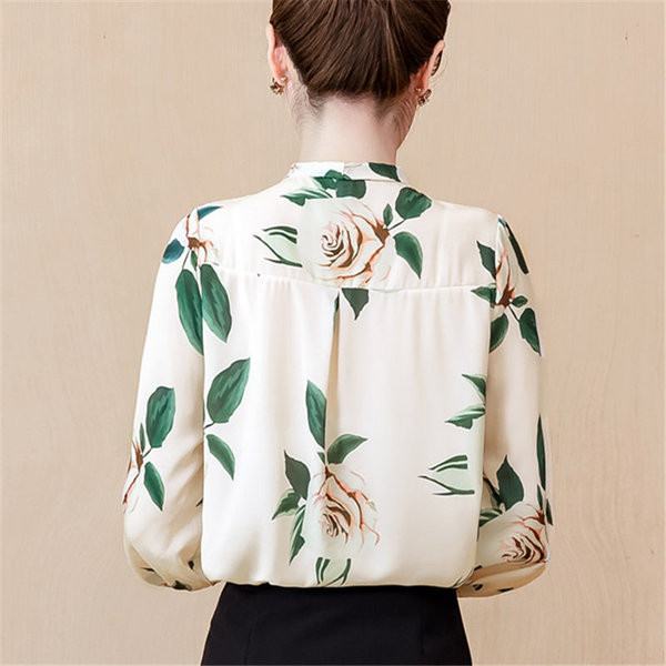 Modern női ing rövid és hosszú ujjal, virágmintával