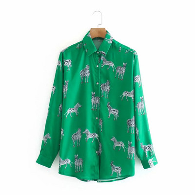 Νέο γυναικείο μακρύ πουκάμισο με πολύχρωμο μοτίβο