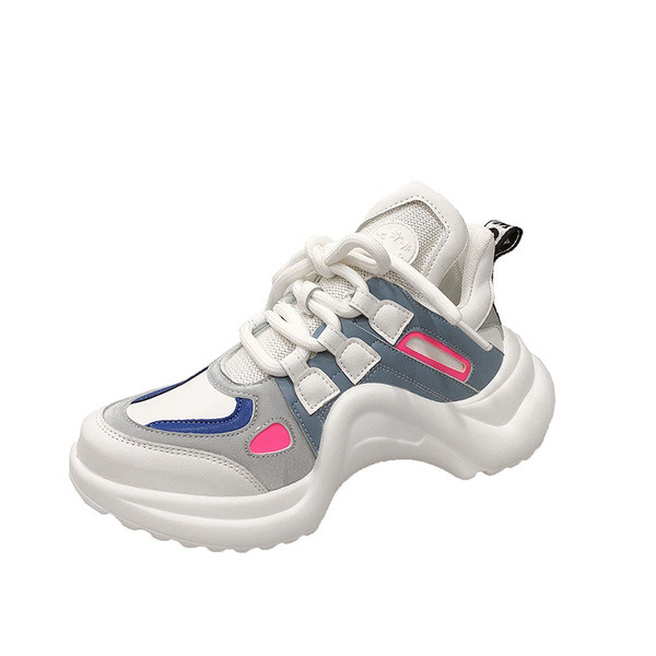 Női színes tornacipő új modellje kék és rózsaszín fűzővel