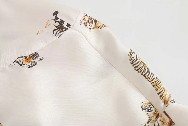 Tavaszi-nyári ing fehér és mintás mintával