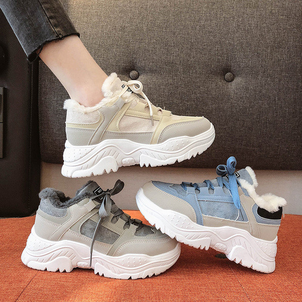 Γυναικεία χειμερινά αθλητικά παπούτσια με ψηλή σόλα