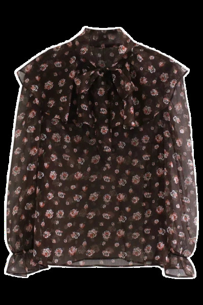 Νέο μοντέλο πουκάμισο σιφόν και λουλουδάτη εκτύπωση