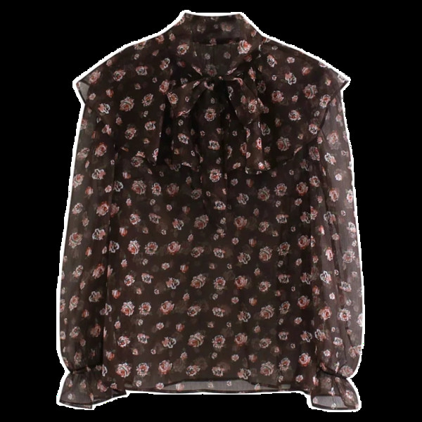 Νέο μοντέλο πουκάμισο σιφόν και λουλουδάτη εκτύπωση