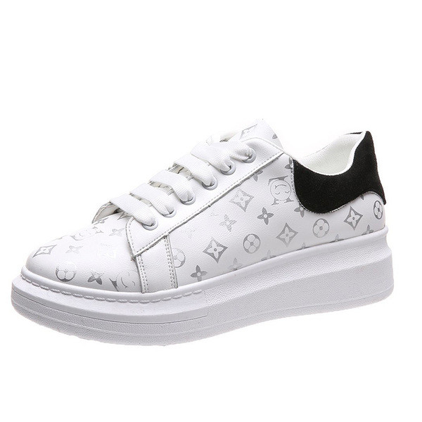 Νέο μοντέλο γυναικεία αθλητικά παπούτσια άνοιξη-φθινοπωρινά με κορδόνια σε λευκό χρώμα