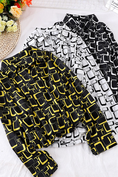 Moodne naiste särk klassikalise krae ja nööpidega