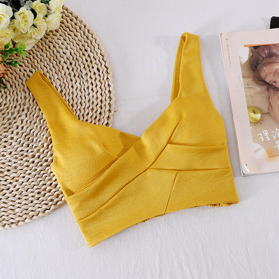 Rövid női felső rugalmas és széles pántokkal