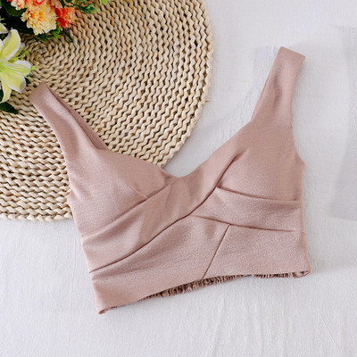 Rövid női felső rugalmas és széles pántokkal