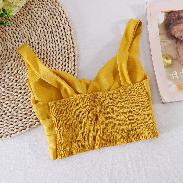 Rövid női felső rugalmas és széles pántokkal