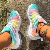 Casual γυναικεία πάνινα παπούτσια από υφάσματα σε ιριδίζοντα χρώματα