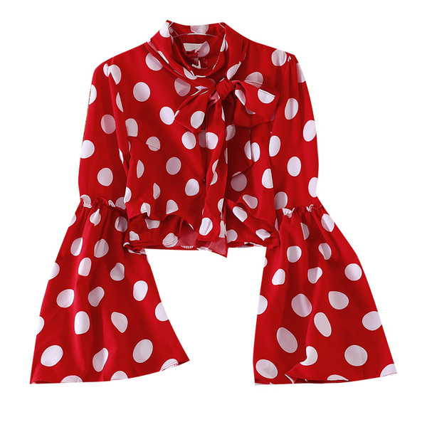 Mitmes värvitoonis paela ja lootosevarrukaga naiste särk