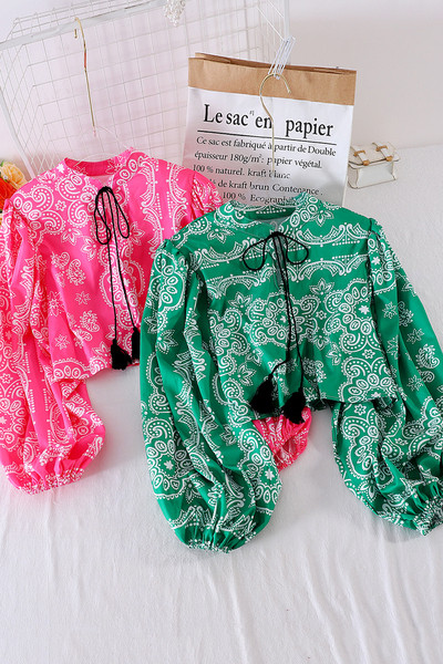 Női rövid, széles ujjú ing, két színben