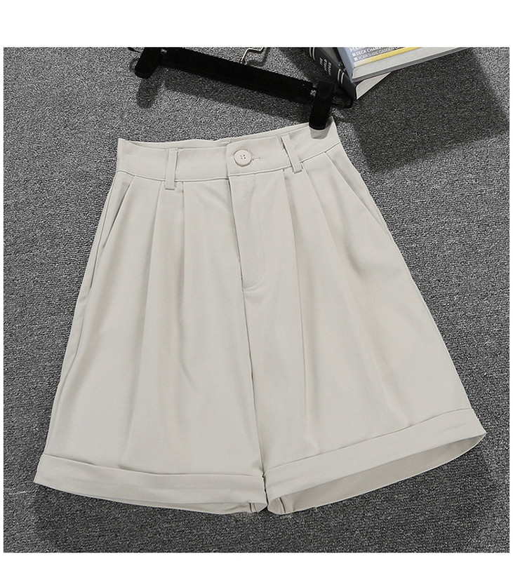 Kõrge vöökohaga vabaaja naiste lühikesed püksid – lai mudel