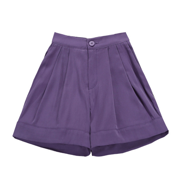 Sieviešu šorti - plats modelis ar augstu vidukli