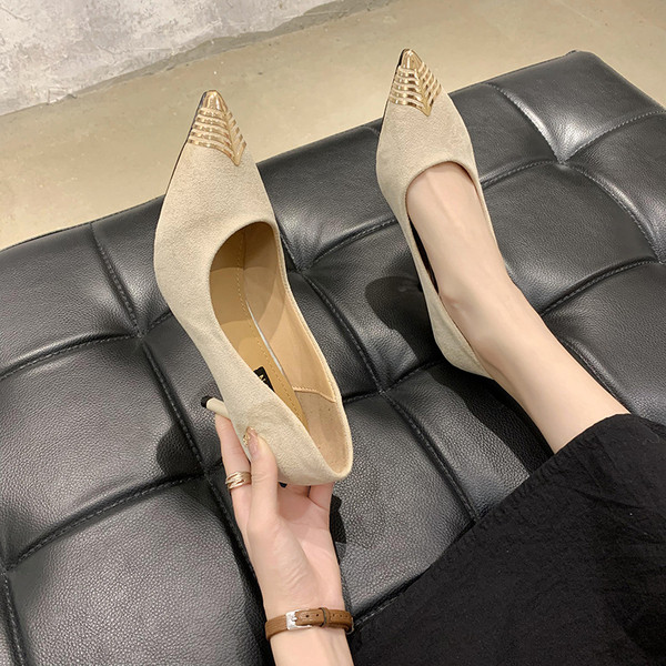 Sieviešu apavu smails modelis ar plānu 6 cm papēdi