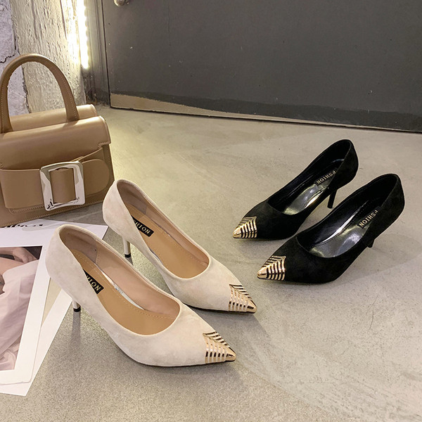 Sieviešu apavu smails modelis ar plānu 6 cm papēdi