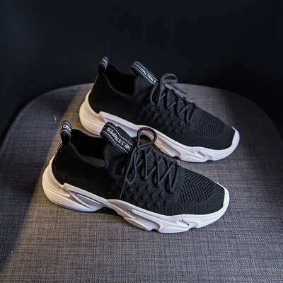 Sporty-casual γυναικεία αθλητικά παπούτσια με κορδόνια και λευκή σόλα