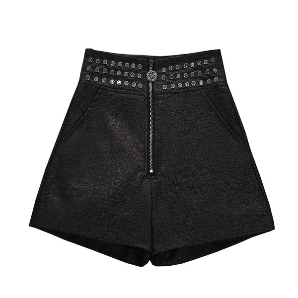 Uue mudeli naiste lühikesed püksid lukuga - kõrge vöökoht