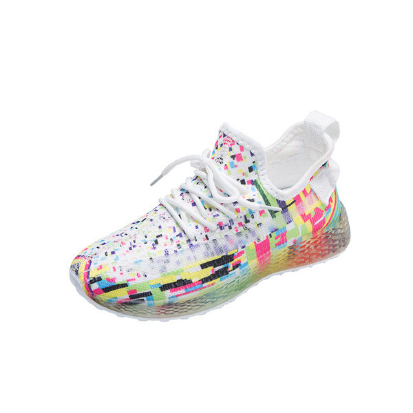 Ikdienas sieviešu kedas ar mežģīnēm un krāsainu rakstu