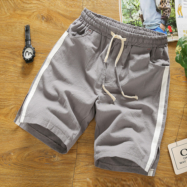 Īsi šorti ar sānu apmali un elastīgu jostasvietu