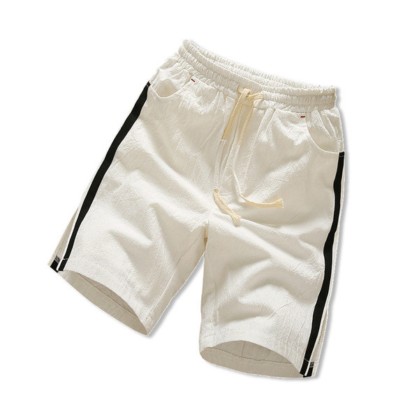 Īsi šorti ar sānu apmali un elastīgu jostasvietu