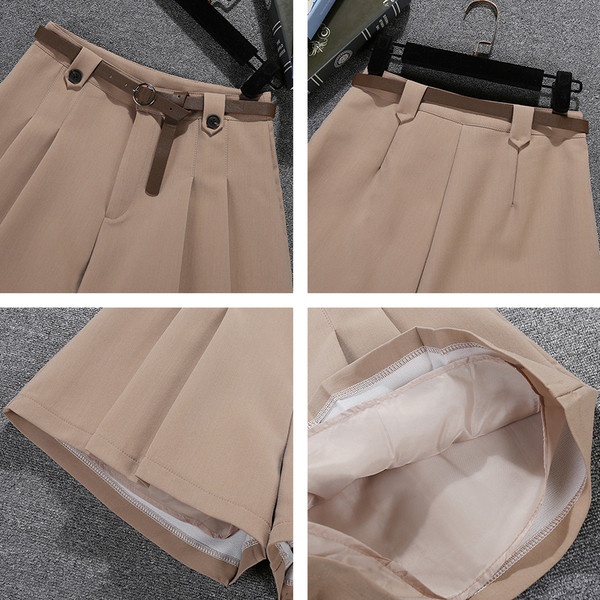 Sieviešu šorti ar jostiņu - paaugstināts viduklis