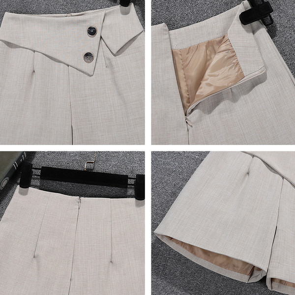 Modern női rövidnadrág – széles, gombos modell