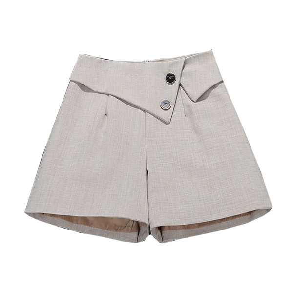 Modern női rövidnadrág – széles, gombos modell