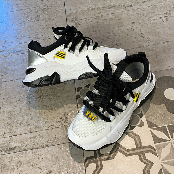 Alkalmi női tornacipő színes nyakkendőkkel