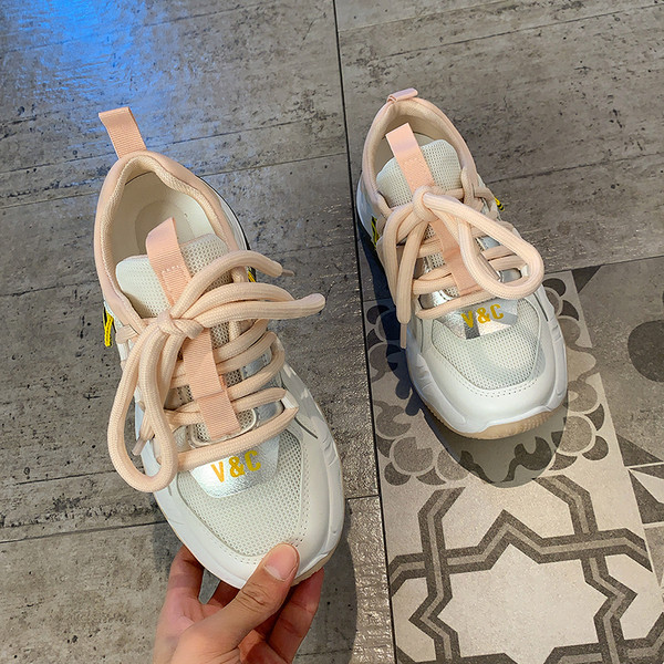 Alkalmi női tornacipő színes nyakkendőkkel