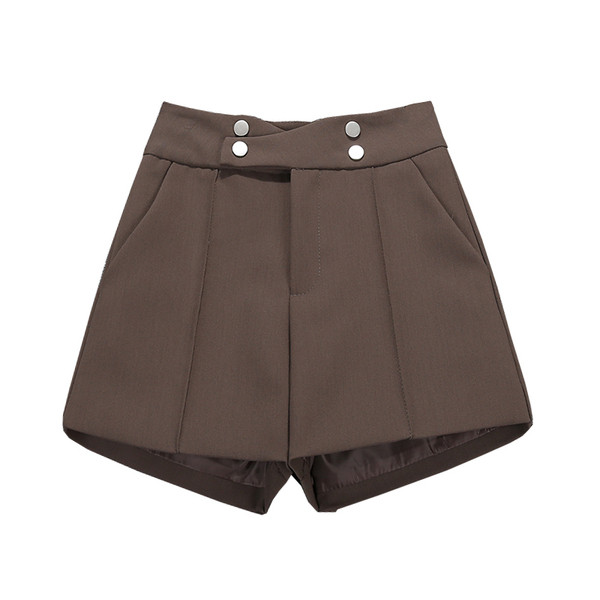 Vabaaja naiste lühikesed püksid kõrge vöökohaga mudeliga