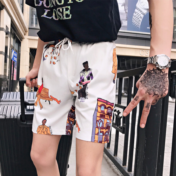 Nyári alkalmi rövidnadrág, mintával