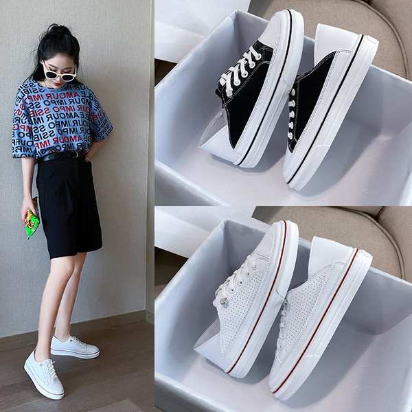 Alkalmi női tornacipő fűzővel és vastag talppal