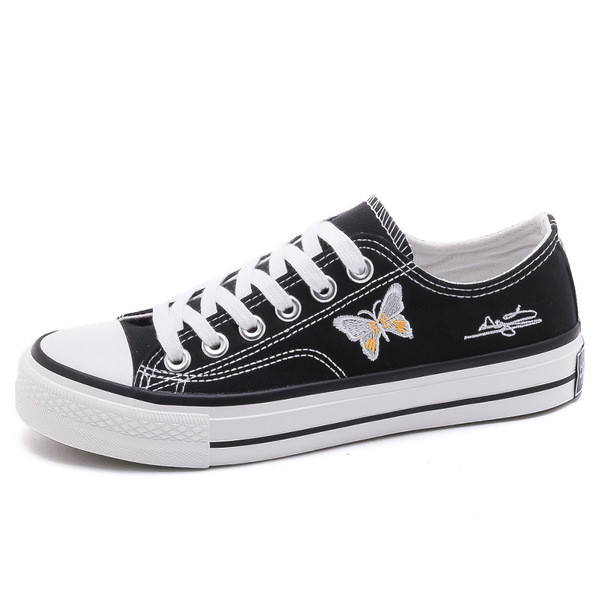 Alkalmi női tornacipő hímzéssel és nyakkendővel