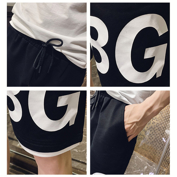 Vīriešu sporta un ikdienas šorti ar uzrakstiem