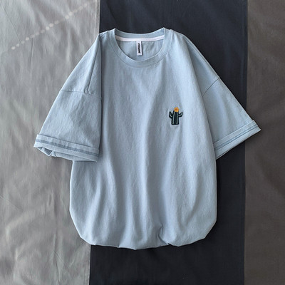 Hímzéses, rövid ujjú, hétköznapi férfi póló több színben