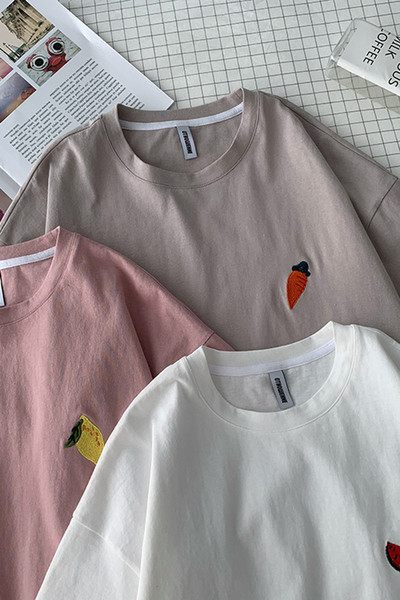 Hímzéses, rövid ujjú, hétköznapi férfi póló több színben